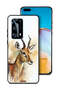 غطاء حماية لهاتف هواوي P40 Pro Plus 5G بتصميم فن تجريدي من الغزلان