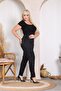 Women's Diving / Scuba Fabric Ankle Length Pants with Pearls and Stones