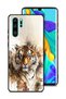 غطاء حماية لهاتف هواوي P30 Pro بتصميم فن تجريدي من جلد الفهد