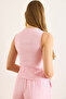 Women's Pink Buttoned Woven Slim Fit Blouse Blz-19003050 - 6
