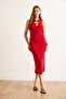 Women's Red Roba Low-Cut Maxi Sandy Dress with Accessories Elb-19002484 - 5