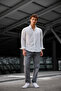 Men's Boyfriend Gray 100% Cotton Relaxed Fit Jeans - 2
