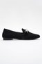 Women's Buckle Knitwear Casual Shoes Black - 2