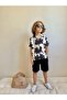 Boy's Leaf Patterned Top and Bottom Set