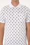 Men's Regular Fit White Polo Neck T-Shirt 50300379-Vr013 - 6