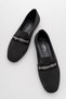 Women's Stoned Knitwear Shoes Black - 5