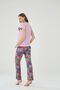 Tassel Flower Embroidered Colorful Pajamas Set - 7
