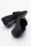 Women's Buckle Knitwear Casual Shoes Black - 4