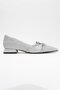 Women's Cross Belt Casual Shoes Silver Glitter - 2