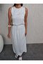 Kraşlı Zero Sleeve Skirt Suit - 3