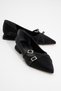 Women's Cross Belt Casual Shoes Black Glitter
