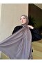 Ethnic Jacquard Shawl Ivy Star Pattern - Dark Mink