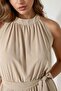 Wide Leg Halter Neck Belted Stylish Jumpsuit - 4