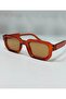 Unisex Smoked Geometric Rectangular Sunglasses - 2