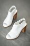 Kiki Women's Genuine Leather Heeled Shoes White - 3