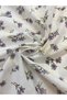 Embroidery Embroidered Lilac Small Floral Pattern Cotton Fabric - 6