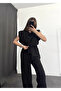 Padded Crepe Jumpsuit - Black - 2