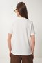 Women's Ecru Stone Detailed Embroidered Cotton Knitted T-Shirt Cr00521 - 7