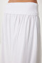 Women's Ecru Long Summer Flexible Knitted Skirt Cr00519 - 4