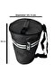 Cylinder Navy Blue Sports Bag with Hand and Shoulder Strap Mini Size 38x20 Cm - 2