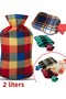 Large Size Hot Water Bag Rubber Thermofor with Polar Cover 2 Liter Hot Compress Water Bag 3 Pieces - 2