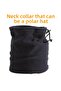 Men's Black Thermal Underwear Set Fleece Beanie Neck Collar Thermal Socks Set - 2