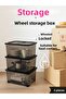 60 Lt Storage Box with Wheels (Set of 3) - Transparent Storage Box with Lock, Suitable for Food Contact