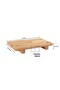 Solid Ash Wood Serving and Cutting Board – 33X22.5X4.5 cm |   Suitable for Food Contact, Natural Wood