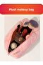 Heart Patterned Plush Makeup Bag - 2