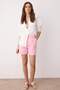 Pink Striped Linen Content City Boy Shorts & Bermuda Twoss25Sr00230 - 2