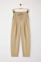 Light Khaki Shalwar/Harem Lace-Up Trousers Twoss25Pl00126 - 5