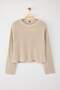 Taş*001 Crop Basic Düz Geniş Kalıp Triko Kazak TWOAW23KZ00390 - 5
