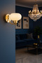 Vanna Sconce White Glass Living Room Modern (Gold Plated)