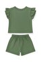 Baby Girl Set Sequin Heart Printed 2-Piece Set - 2