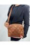 Women Adjustable Crisscross Straps 4-Compartment Shoulder and Crossbody Bag