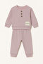Baby Girl Simple Striped Lycral 2-Piece Set