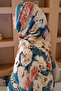 Soft Rose Pattern Silk Voile Shawl - 4