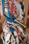 Soft Rose Pattern Silk Voile Shawl - 7