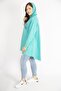 Women's Green Large Size Sequin Detailed Hooded Long Back Sweatshirt 65n36430 - 6