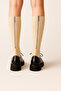 Women's Zippered Knee High Socks - 2