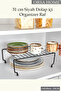 934 31 cm In-Cabinet Shelf Black Organizer Organizer