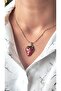 Enameled Steel Necklace with Strawberry Figure - 2