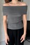 Madonna Collar Sleeveless Corded Fabric Ribbed Knit Blouse - 2