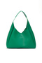 Grass Green Shk19 Faux Leather, Snap Closure, Single Compartment, Zippered Makeup Bag, Hand, Arm, and Shoulder Bag