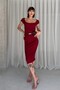 3-Piece Suit Including Waist Bag and Belt Pencil Dress - 3