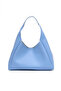 Blue Shk19 Faux Leather, Snap Closure, Single Compartment, Zippered Makeup Bag, Hand, Arm and Shoulder Bag - 3