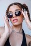 Viva Silver Black Sunglasses