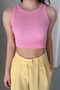 Cycling Neck, Rubble Look, Thick Strap, Cashcorse Crop Gown - 3