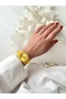 Ferrucci̇-(Yellow Color) Silicone Cord Women Wrist Watch - 5