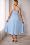 Square Neck Midi Length Double Dress - 3